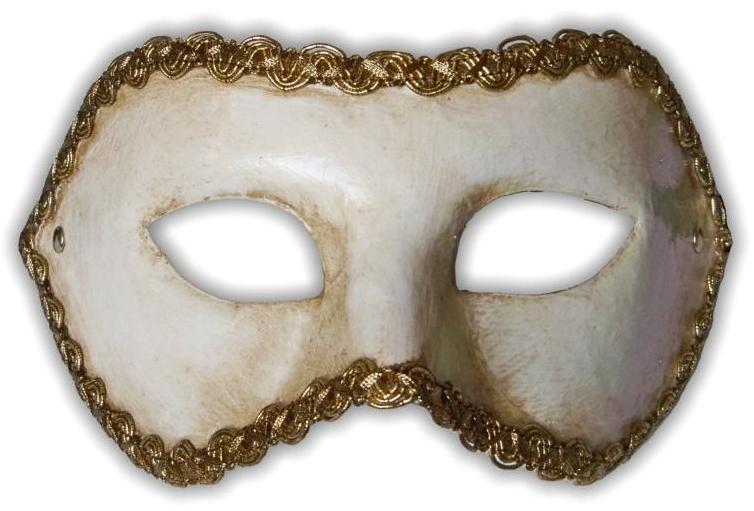 Colombina white and gold mask