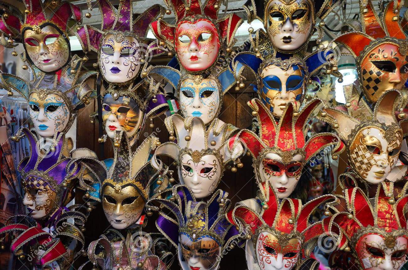 Carnevale masks window display