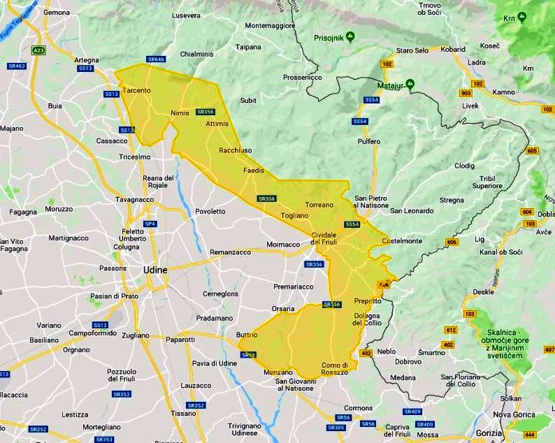 Colli Orientali del Friuli map