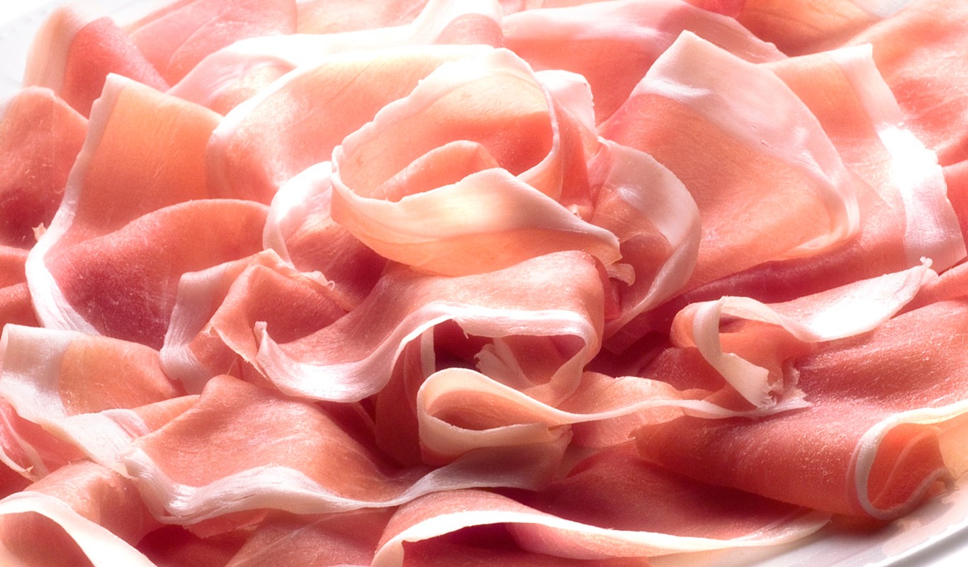 Slices of Prosciutto di San Daniele